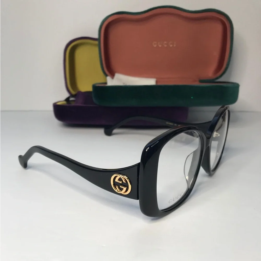 New Authentic Gucci Demo Butterfly Ladies Eyeglasses GG1236O 001 56 - Picture 10 of 16